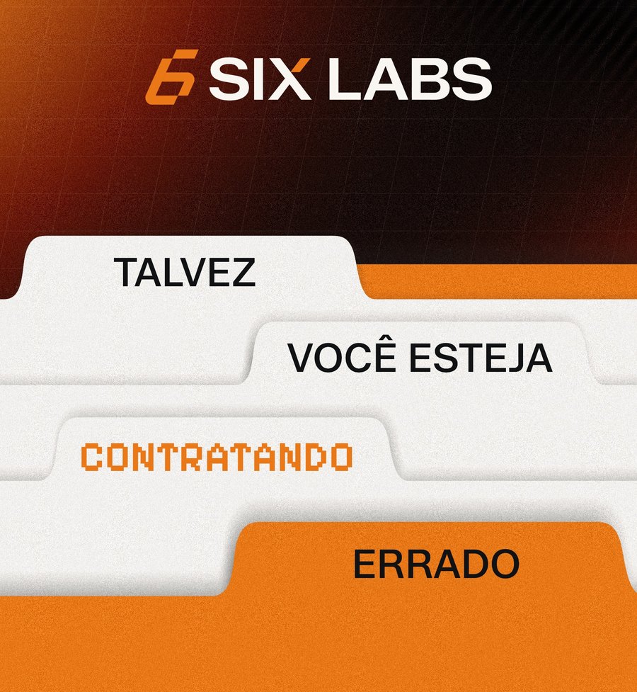 Peça da campanha: pasta de arquivo com as abas Talvez, Você esteja, Contratando, Errado